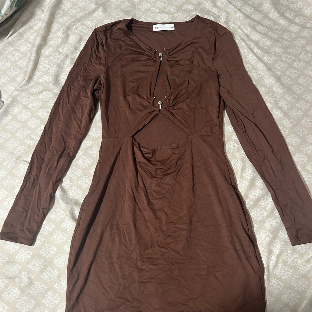 Black cutout mini dress